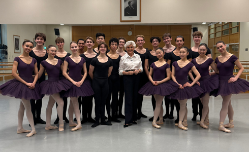 Angela Rippon CBE visits The Royal Ballet School to launch nationwide Let's Dance initiative